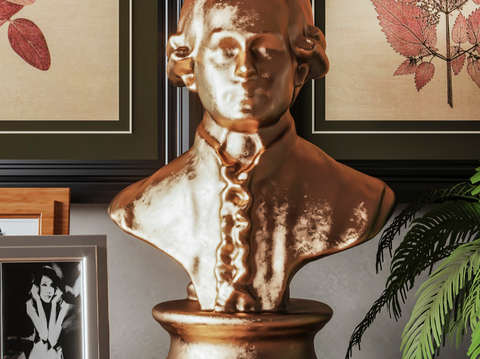 European-style Mozart sculpture