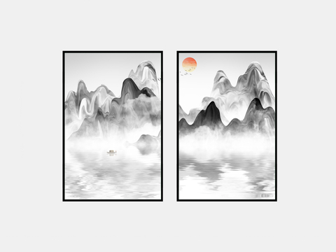 New Chinese Decorative Painting Landscape Painting Hanging Painting