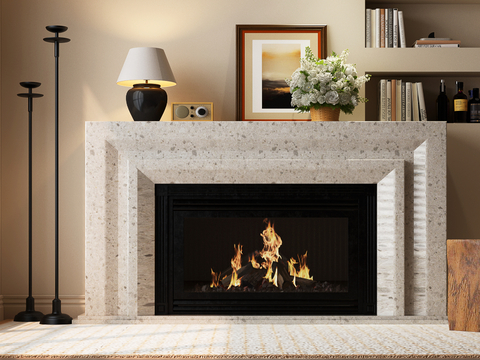 French Fireplace Flame