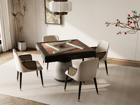 New Chinese Mahjong Table Chess and Cards Table and Chair