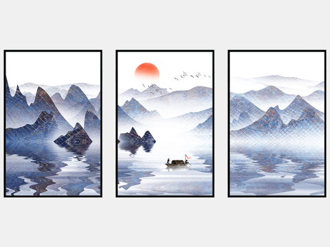 New Chinese Decorative Painting Landscape Painting Hanging Painting