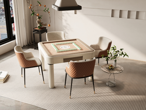 Modern mahjong table chess table and chairs