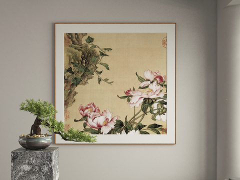 New Chinese Decorative Painting Art Painting Flower Hanging Painting