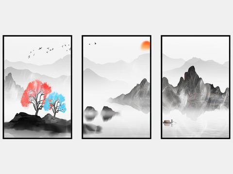 New Chinese Decorative Painting Landscape Painting Hanging Painting