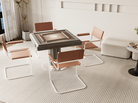 Modern mahjong table chess table and chairs