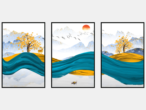 New Chinese Decorative Painting Landscape Painting Hanging Painting