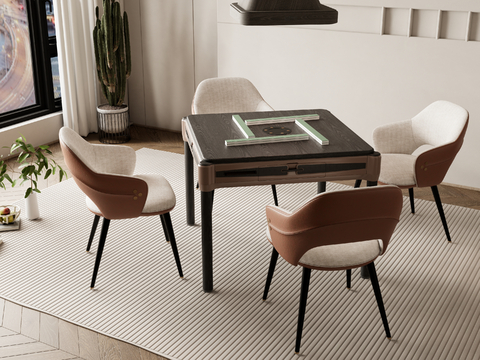 Modern mahjong table chess table and chairs