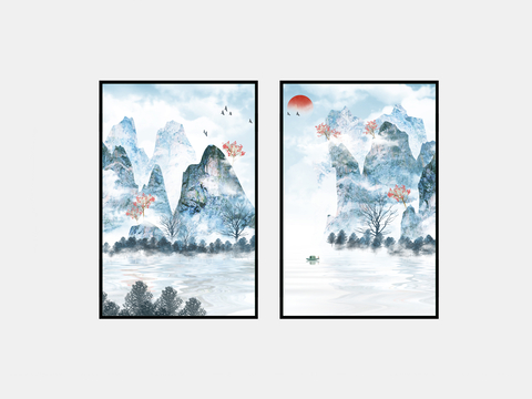 New Chinese Decorative Painting Landscape Painting Hanging Painting