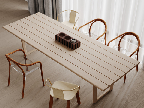 Log Dining Table and Chair