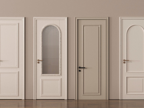 Cream Style single door bedroom door