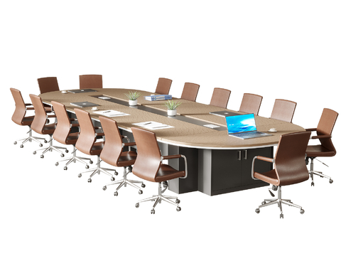 Modern Conference Table and Chair