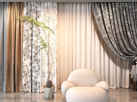 Modern Curtain Screen Gauze Curtain