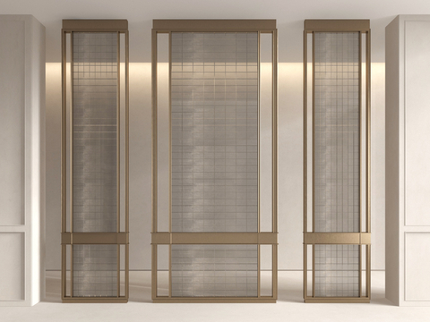 Affordable Luxury Style Partition Wire-drawing Metal Partition