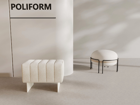 Cream Style Stool Sofa Stool