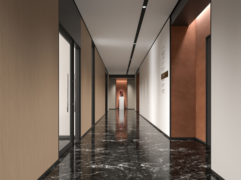 Modern Hotel Away Corridor