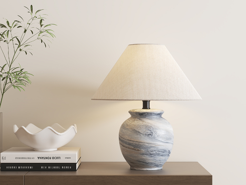 Neo-Chinese Style Table Lamp Ceramic Table Lamp