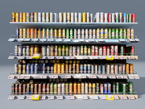 Beverage shelf Supermarket shelf