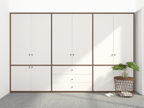 Modern minimalist wardrobe