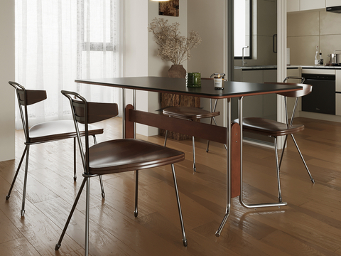 Mid-century Style dining table and chair