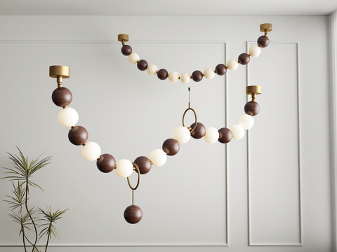 Modern Beaded Chandelier