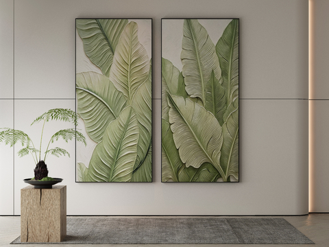 Modern plant painting decorative painting