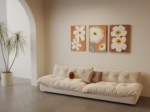 Cream Style sofa double sofa