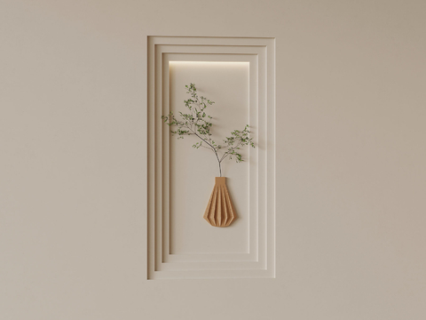 Modern three-dimensional vase wall decoration