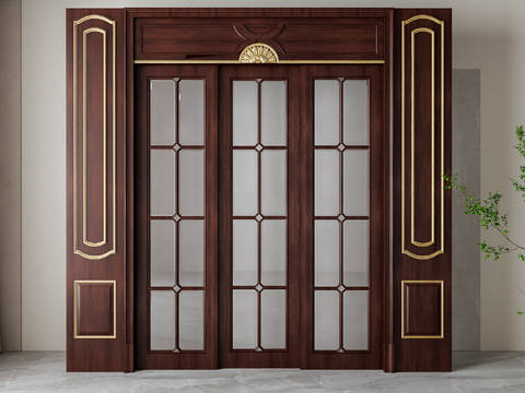 American style sliding door wooden door glass door sliding door