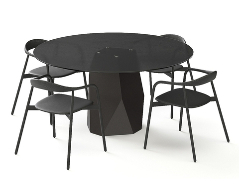 Italian Dining Table and Chair Round Dining Table