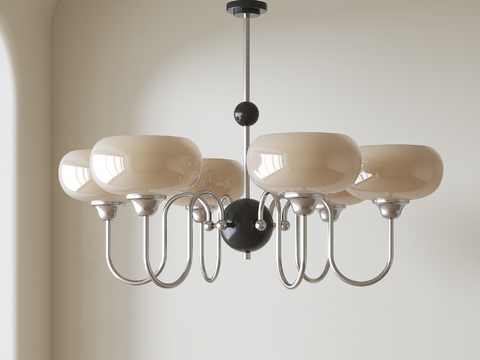 French multi-head chandelier