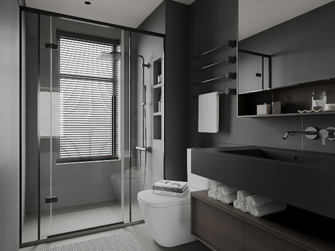 Advanced gray toilet bathroom