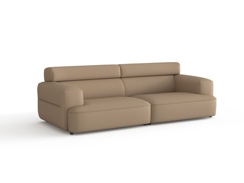 Leather sofa double sofa