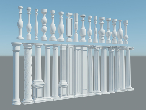 European style column Roman column Aquarius column Gypsum column