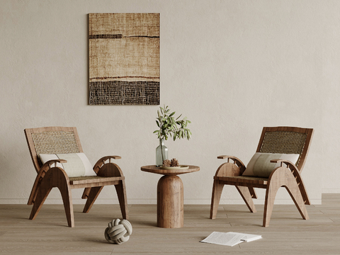 Mid-century Style chair Lounge Chair table