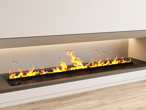 embedded fireplace flame