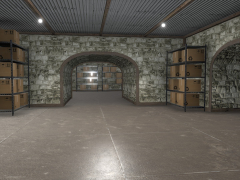 Underground bunker warehouse