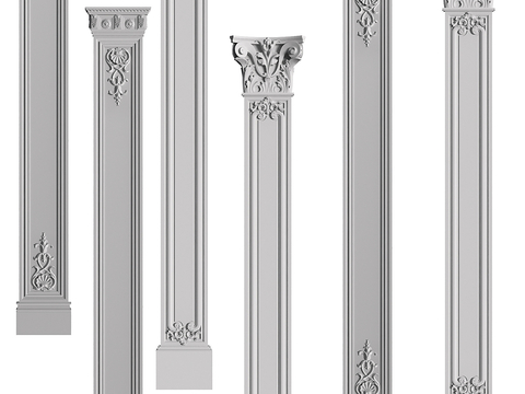 European-style carved pillars