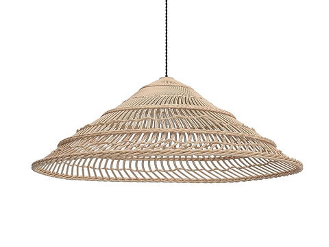 Quiet rattan chandelier