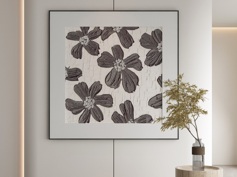 Modern Decorative Painting Texture Painting Flower Hanging Painting