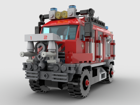 LEGO toy building blocks fire truck