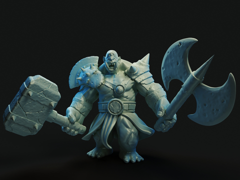 Giant Axe Warrior Orc Game Character Game Character