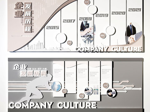 Modern enterprise culture wall