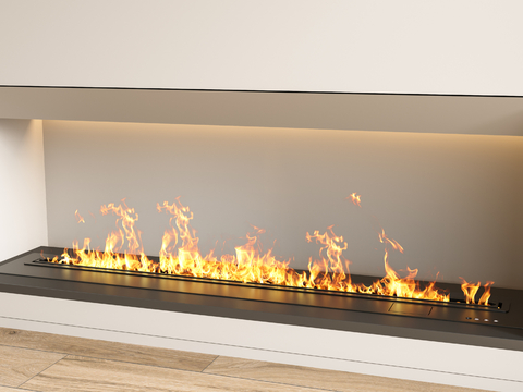 embedded fireplace flame