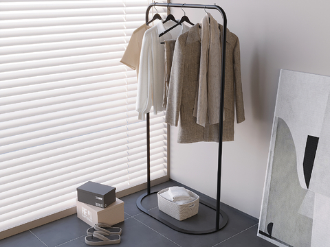 Iron hanger floor hanger coat rack