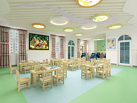 Modern Kindergarten Classroom