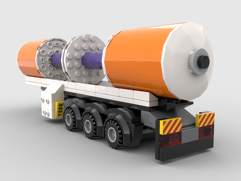 Lego toy building blocks transporter trailer