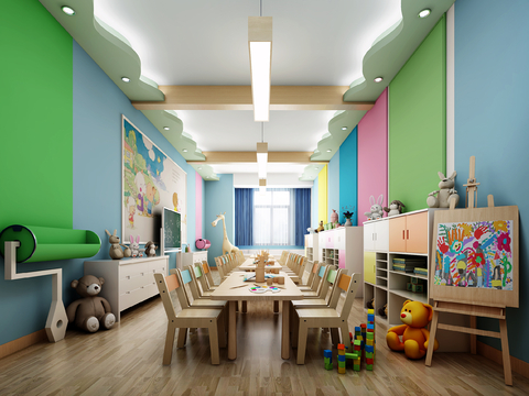 Modern Kindergarten Activity Room Game Room