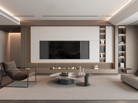 Modern living room TV background