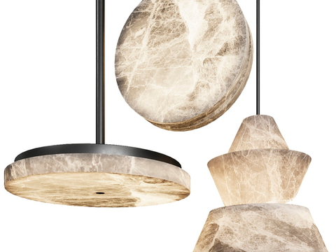 Marble texture small chandelier