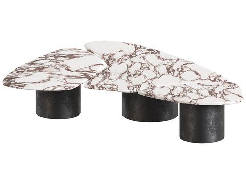 Special-shaped coffee table marble coffee table